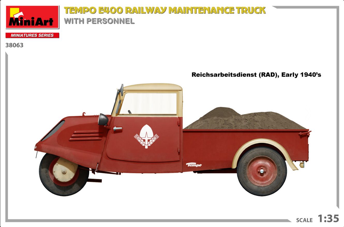 Camionnette de livraison, Tempo A400 - MINIART 38049 - 1/35 Camionnette de livraison, Tempo A400 - MINIART 38049 - 1/35