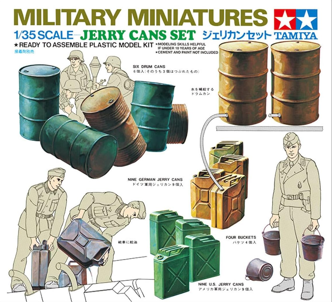 Jerry Cans Set MM26 - Military Miniatures - TAMIYA 1/35