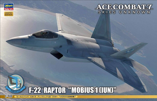 F-22 Raptor "Mobius 1 (IUN)" - Ace Combat 7 Skies Unknown - HASEGAWA 1/48