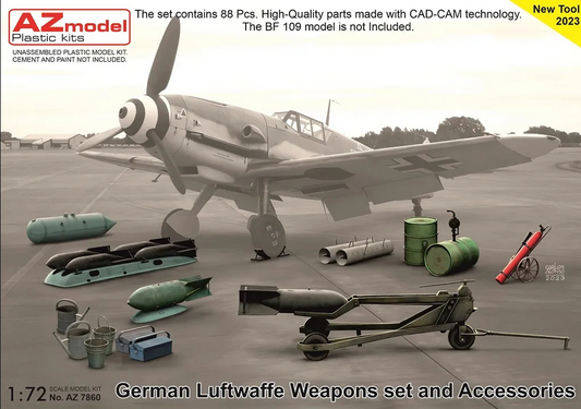 German Luftwaffe Weapons set and Accessories - AZ MODEL 1/72