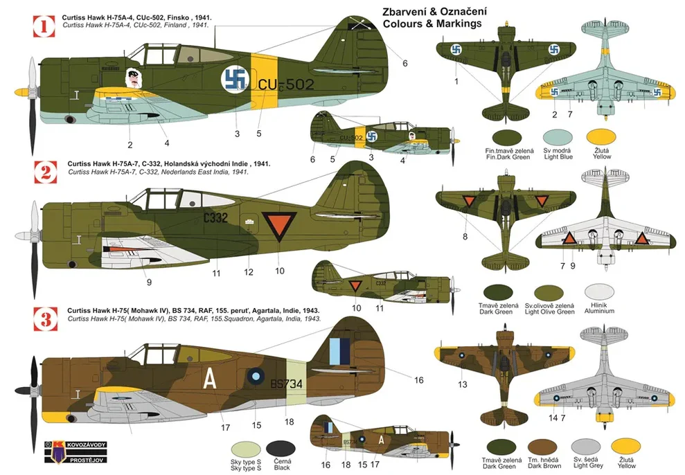 Curtiss Hawk H-75A/Mohawk IV - KP MODELS 1/72