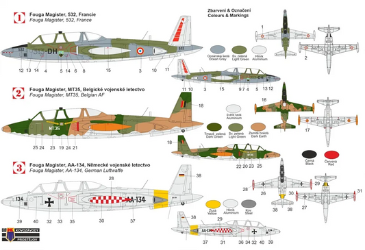 Fouga CM-170 Magister "Over Europe Pt.2" - KP MODELS 1/72