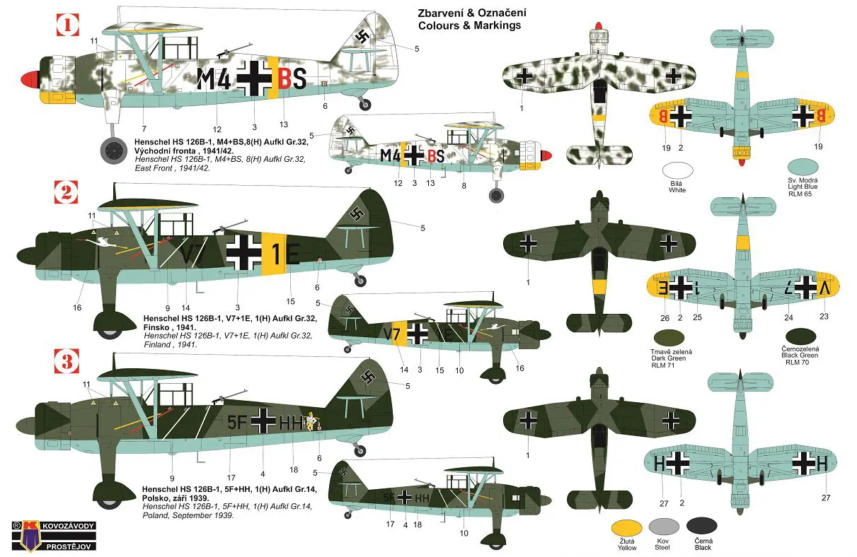 Henschel Hs 126B-1 "Luftwaffe" - KP MODELS 1/72