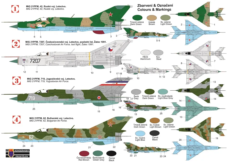 Mikoyan-Gurevich MiG-21PFM - KP MODELS 1/72