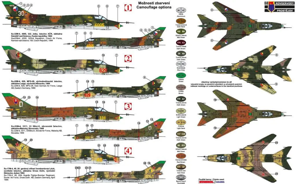 Sukhoi Su-22M4 "Warsaw Pact" - KP MODELS 1/72