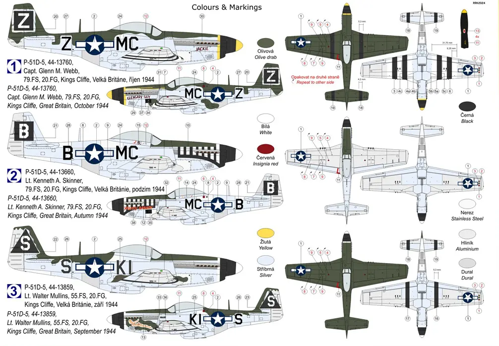 P-51D-5 Mustang "20.th FG" - KP MODELS 1/72