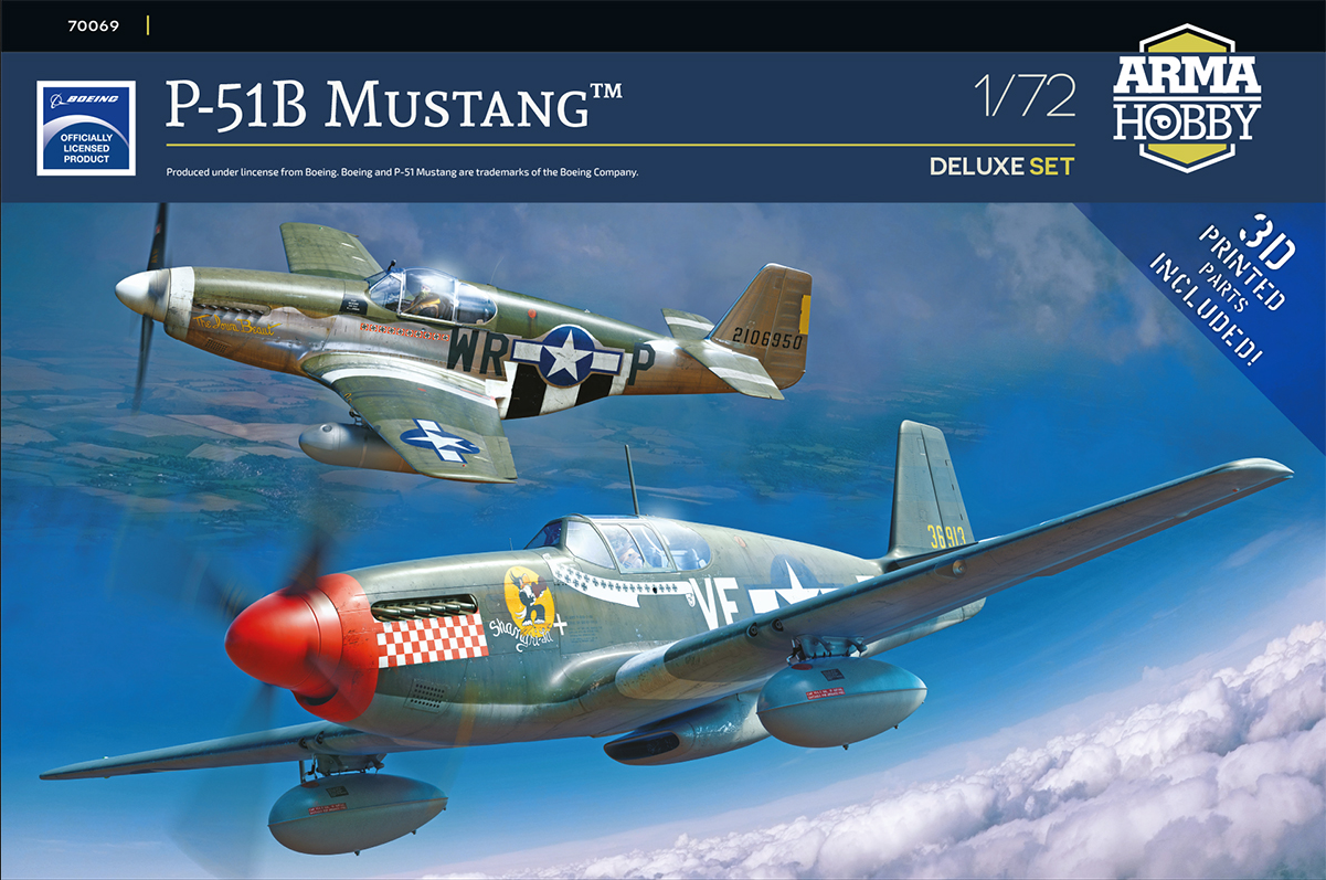 P-51B Mustang - Deluxe set - ARMA HOBBY 1/72