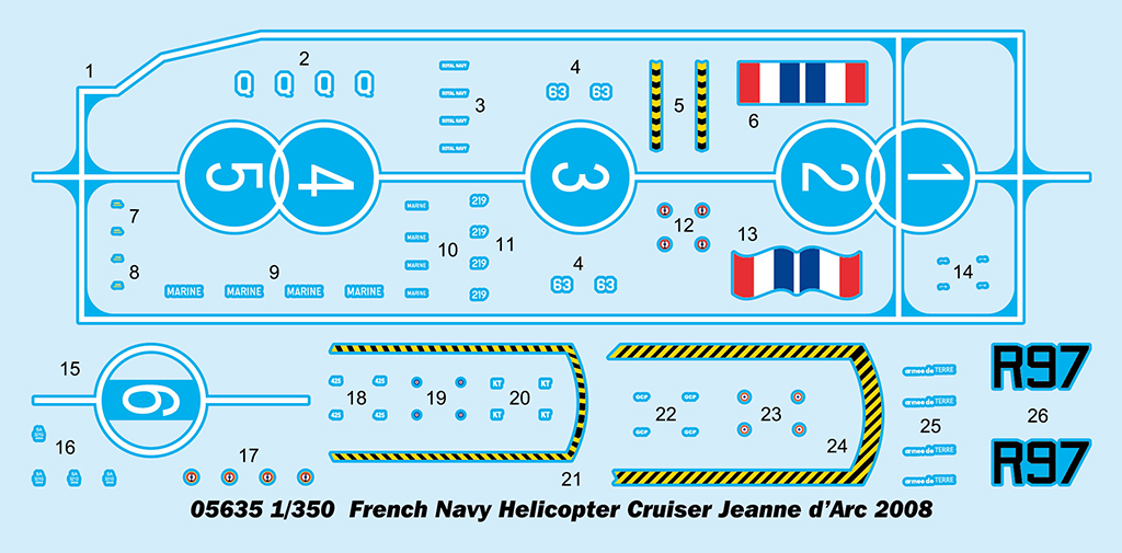 French Navy Helicopter Cruiser "Jeanne d'Arc" 2008 - TRUMPETER 1/350