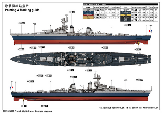 French Light Cruiser Georges Leygues - TRUMPETER 1/350