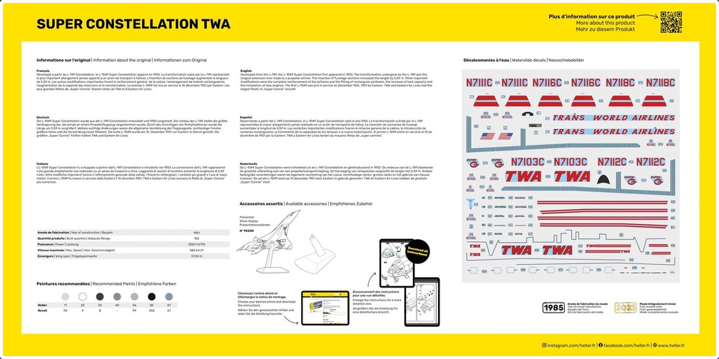 Super Constellation TWA - HELLER 1/72