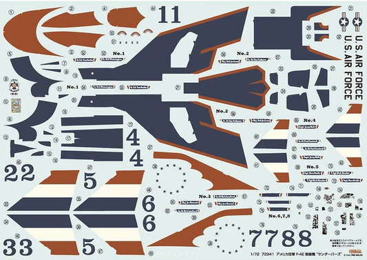 U.S. Air Force F-4E "Thunderbirds" w/Pilot figures - FINEMOLDS 1/72