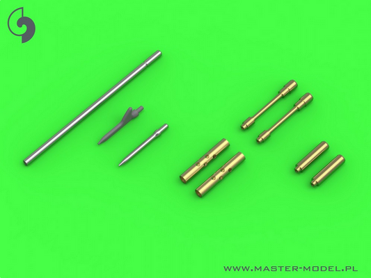 F4F-3 Wildcat LATE - .50 Browning gun barrels w/round holes & Pitot (two options) - MASTER MODEL AM-32-126