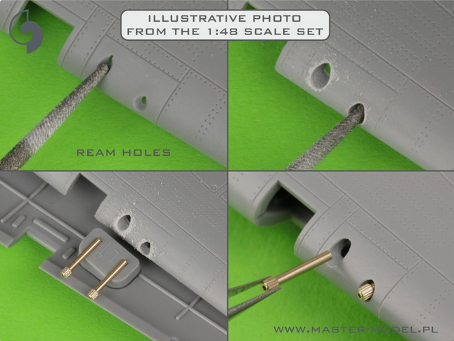 Hawker Hurricane Mk.IIb - Browning .303 cal barrel tips & bead sight mount - MASTER MODEL AM-32-130