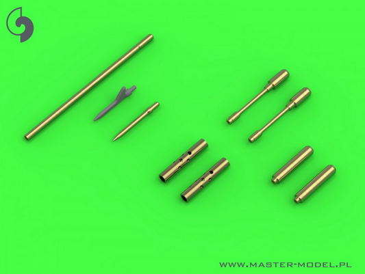 F4F-3 Wildcat LATE - .50 Browning gun barrels w/round holes & Pitot (two options) - MASTER MODEL AM-72-155