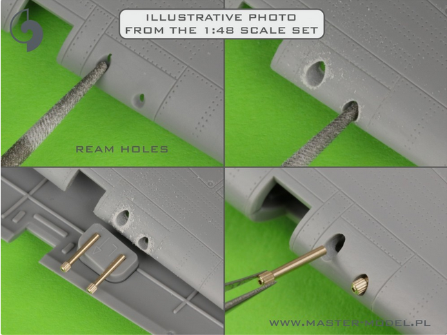 Hawker Hurricane Mk.IIb - Browning .303 cal barrel tips & bead sight mount - MASTER MODEL AM-72-158