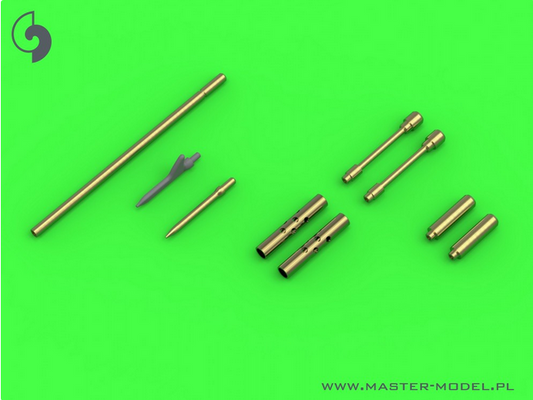 F4F-3 Wildcat LATE - .50 Browning gun barrels w/round holes & Pitot (two options) - MASTER MODEL AM-48-169