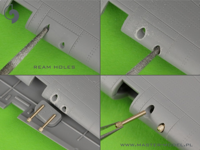 Hawker Hurricane Mk.IIb - Browning .303 cal barrel tips & bead sight mount - MASTER MODEL AM-48-172