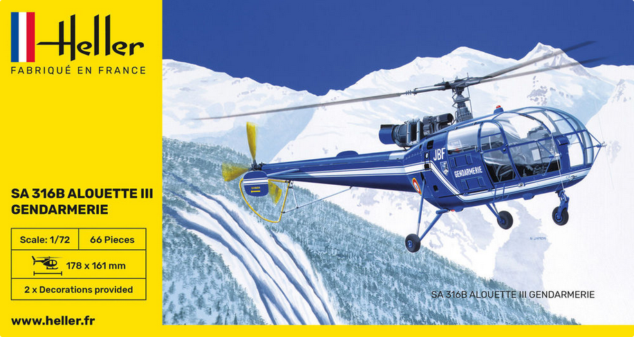 SA 316B Alouette III Gendarmerie - HELLER 1/72