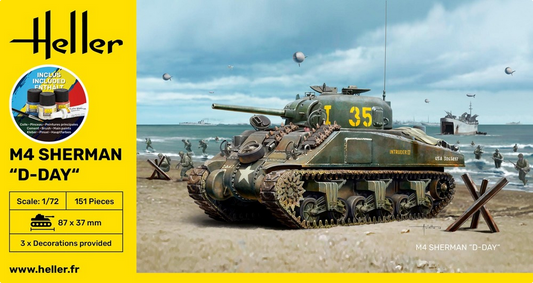 M4 Sherman "D-Day" - Starter Kit - HELLER 1/72