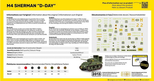 M4 Sherman "D-Day" - Starter Kit - HELLER 1/72