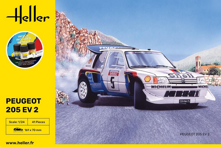 Peugeot 205 EV 2 - Starter Kit - HELLER 1/24