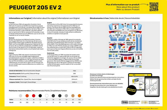 Peugeot 205 EV 2 - Starter Kit - HELLER 1/24