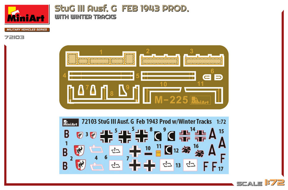 StuG III Ausf. G Feb 1943 Prod. with winter tracks - MINIART 1/72