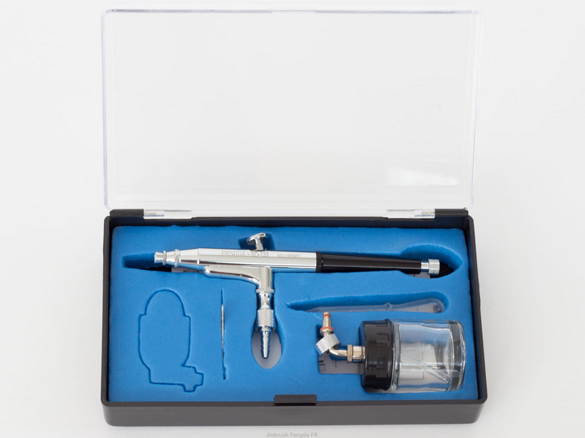 Aérographe Double Action avec Godet en Verre 22cc - FENGDA BD-133