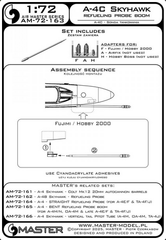 A-4C Skyhawk - refueling probe boom - MASTER MODEL AM-72-163