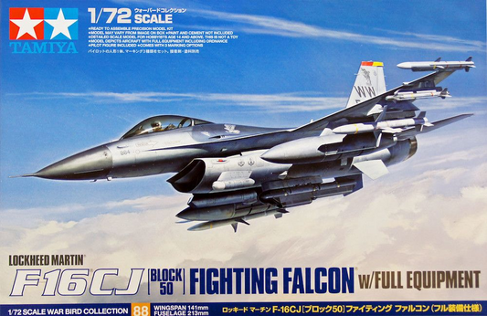 Lockheed Martin F-16CJ Block 50 Fighting Falcon w/Full Equipment - TAMIYA 1/72