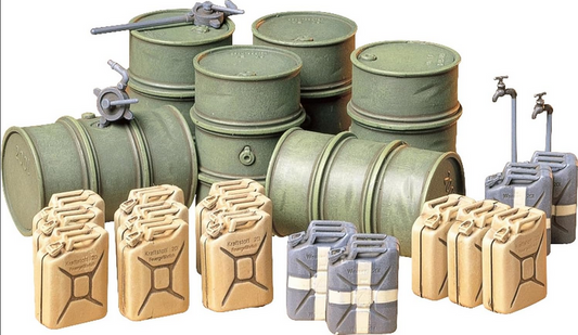 German Fuel Drum Set / Ensemble de Bidons d'Essence - TAMIYA 1/35