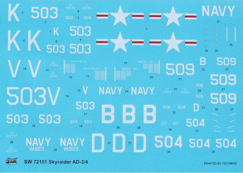 AD-3/4 Skyraider over Korea - SWORD MODELS 1/72