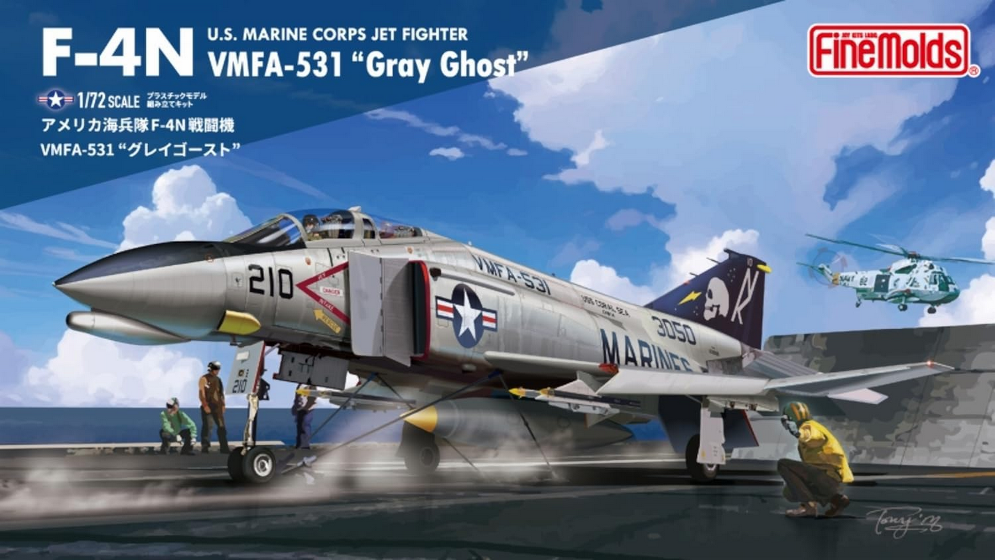 F-4N - U.S. Marine Corps Jet Fighter VMFA-531 "Gray Ghost" - FINEMOLDS 1/72