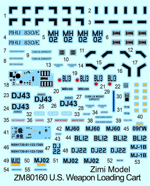 US Weapon Loading Cart - ZIMI MODEL 1/48