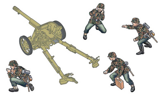 Pak 97/38 AT Gun with crew - ITALERI 1/35
