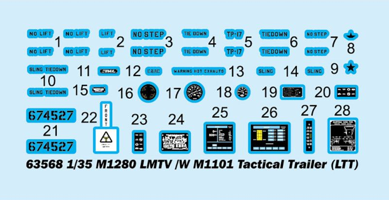 M1280 LMTV /w M1101 Tactical Trailer - I LOVE KIT / MERIT 1/35