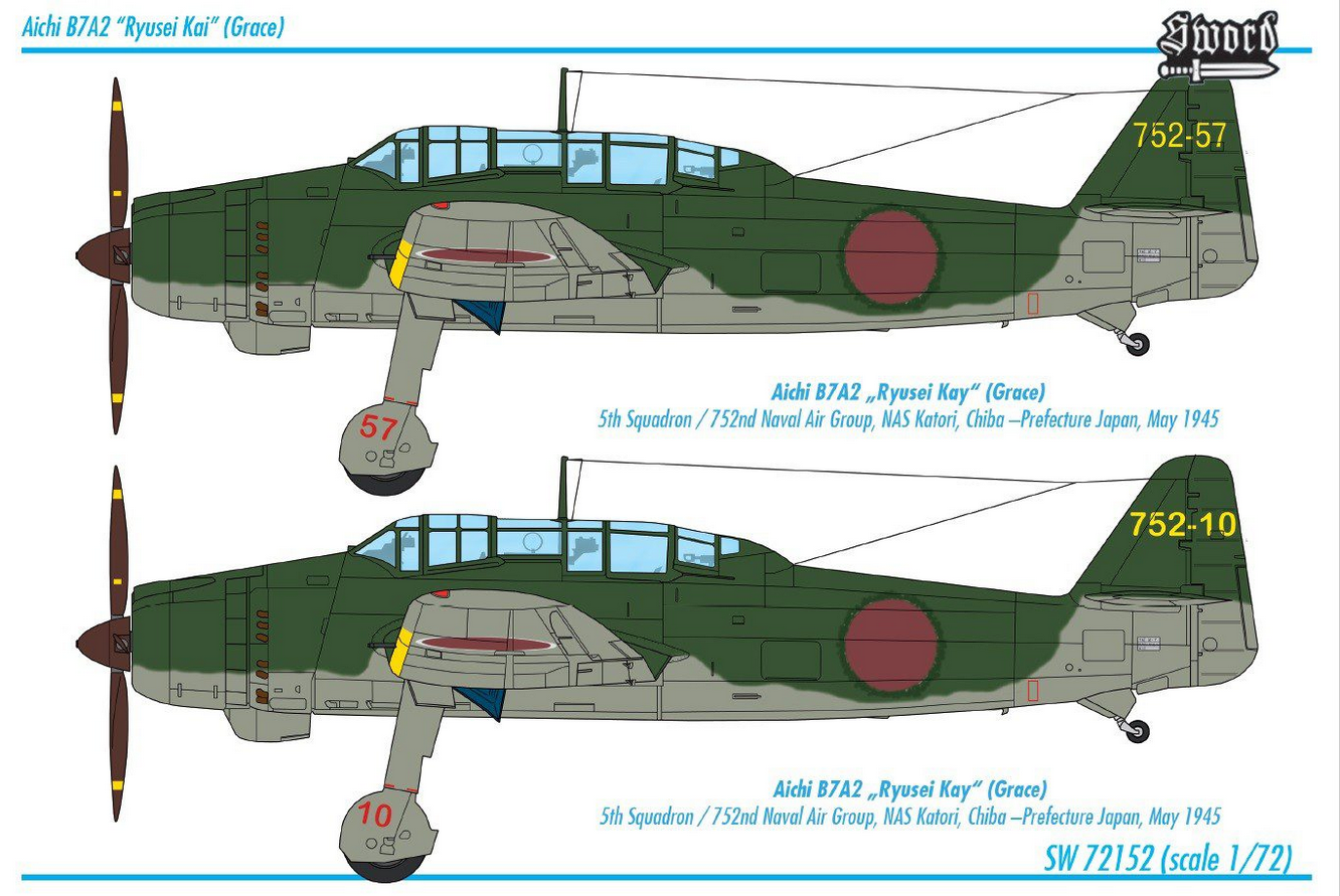 B7A2 Ryusei Kai (Grace) - SWORD MODELS 1/72