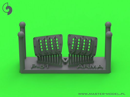 P-51 Mustang - carburator air filter cover - RAF louvred type - version A (for Arma Hobby) - MASTER MODEL AM-72-172