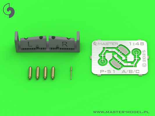 P-51B Mustang - armament & gunsight detail set (for Eduard) - MASTER MODEL AM-48-185
