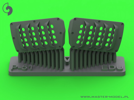 P-51 Mustang - carburator air filter cover - RAF louvred type - version A (for Eduard) - MASTER MODEL AM-48-187