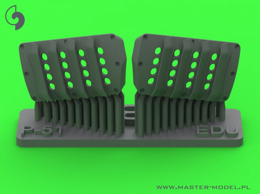 P-51 Mustang - carburator air filter cover - RAF louvred type - version B (for Eduard) - MASTER MODEL AM-48-188