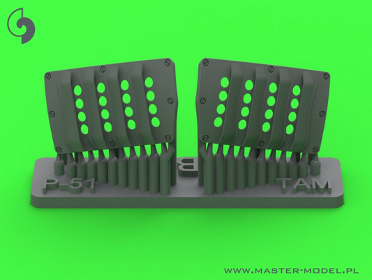 P-51 Mustang - carburator air filter cover - RAF louvred type - version B (for Tamiya) - MASTER MODEL AM-32-138