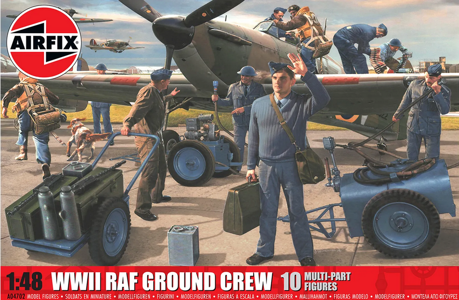 WWII RAF Ground Crew (x10pcs) - AIRFIX 1/48