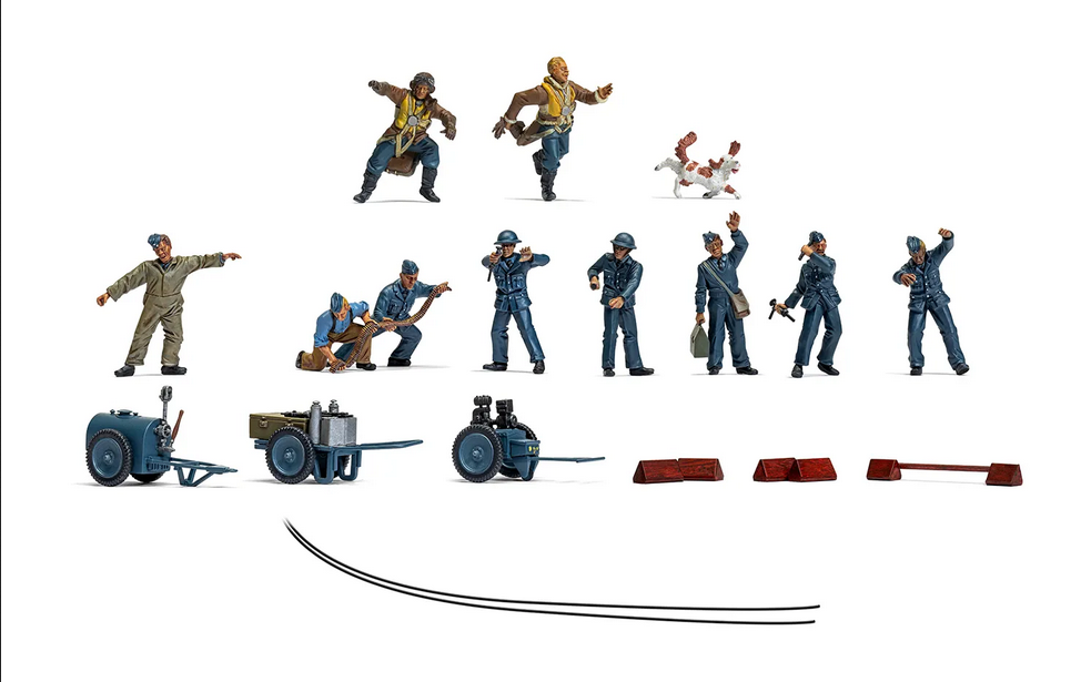 WWII RAF Ground Crew (x10pcs) - AIRFIX 1/48