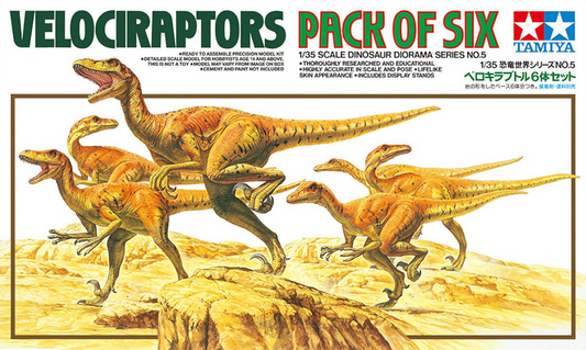 Velociraptors (x6 pcs) - TAMIYA 1/35