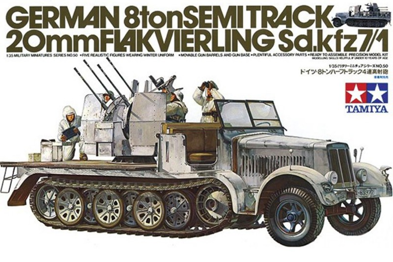 German 8ton Semi Track 20mm Flakvierling Sd.kfz 7/1 - TAMIYA 1/35