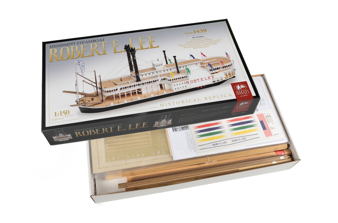 Robert E.Lee - Mississippi Steamboat [Kit Bois] - AMATI 1/150