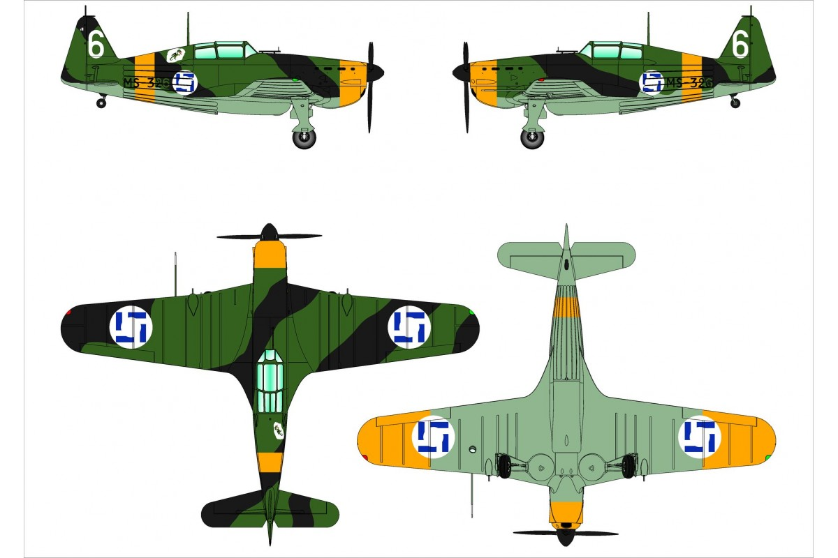 Morane-Saulnier MS.406 "Finnish Aces" - DORA WINGS 1/48