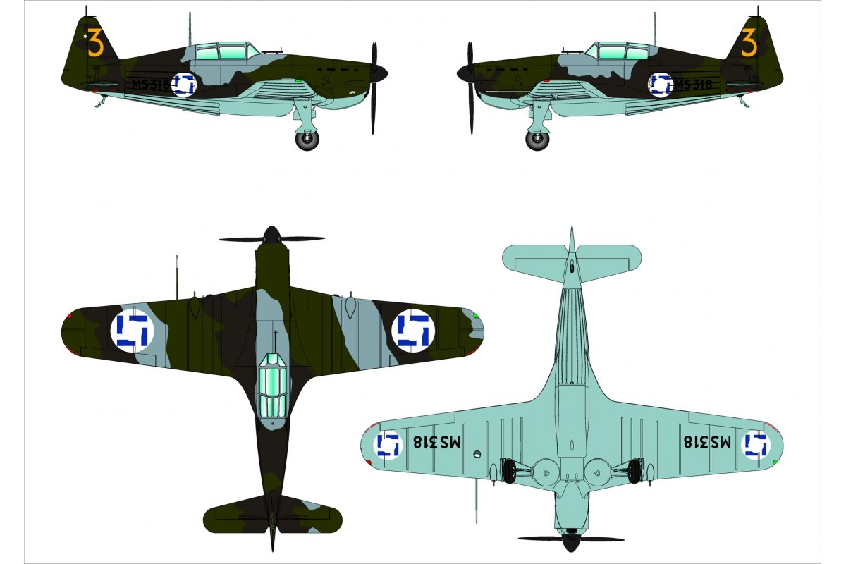 Morane-Saulnier MS.406 "Finnish Aces" - DORA WINGS 1/48