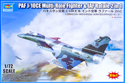 PAF J-10CE Multi-Role Fighter & IAF Rafale (2 kits inclus) - TRUMPETER 1/72